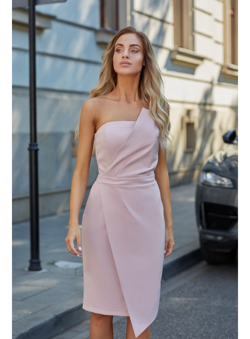 Rožinė kokteilinė suknelė