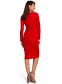 Midi ilgio raudona suknelė
