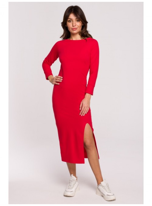Raudona ilga suknelė B219
