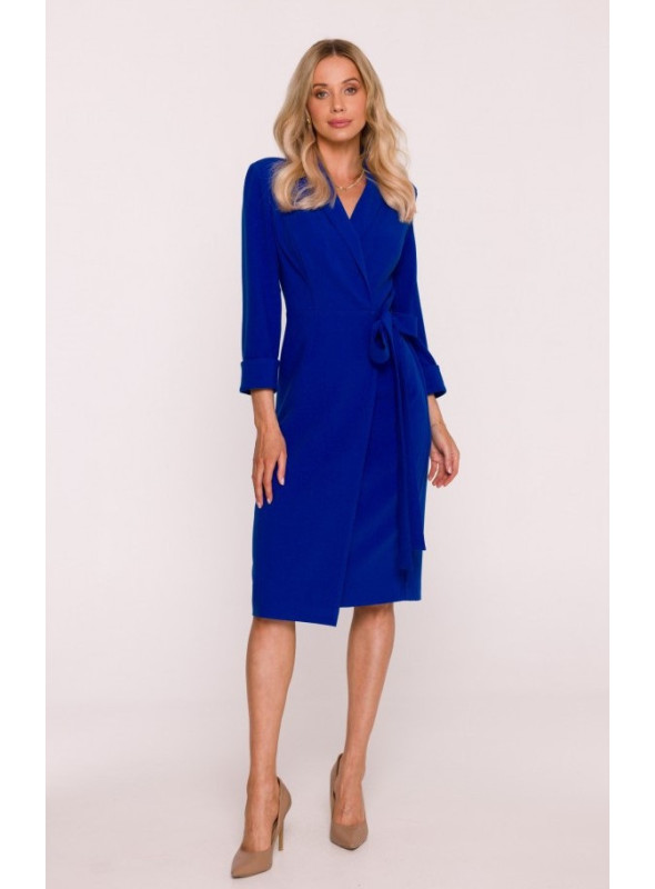 rugiagėlių mėlyna suknelė