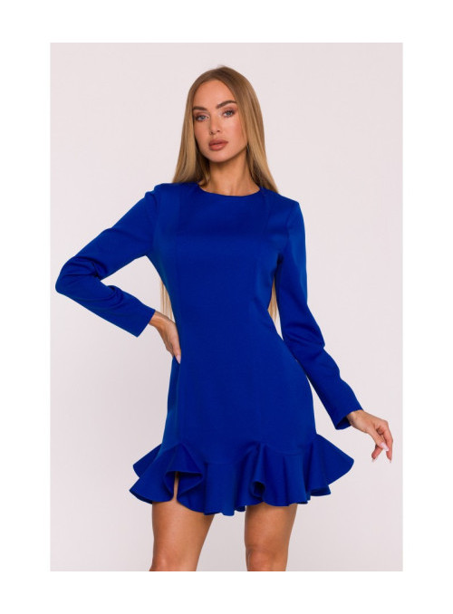 M880 Suknelė su raukiniais - rugiagėlių mėlyna