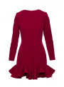 M880 Suknelė su raukiniais - bordo spalvos