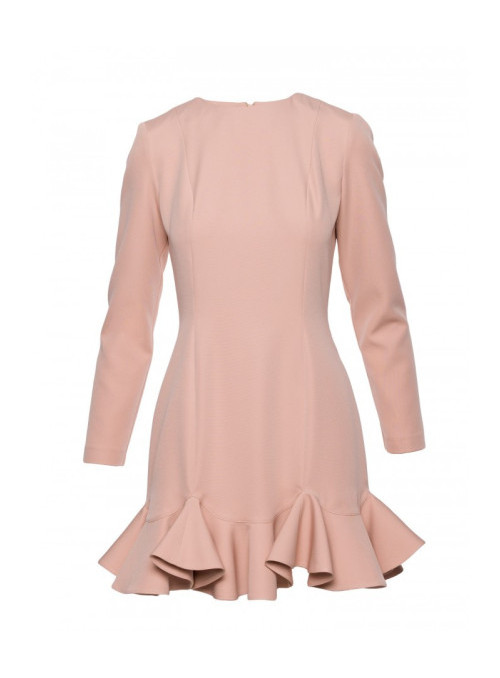 M880 Suknelė su raukiniais - smėlio spalvos spalvos