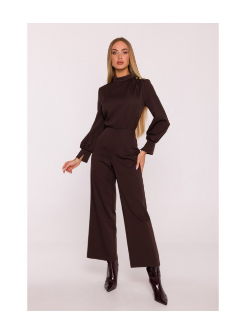 M879 Kombinezonas su stovinčia apykakle - rudas