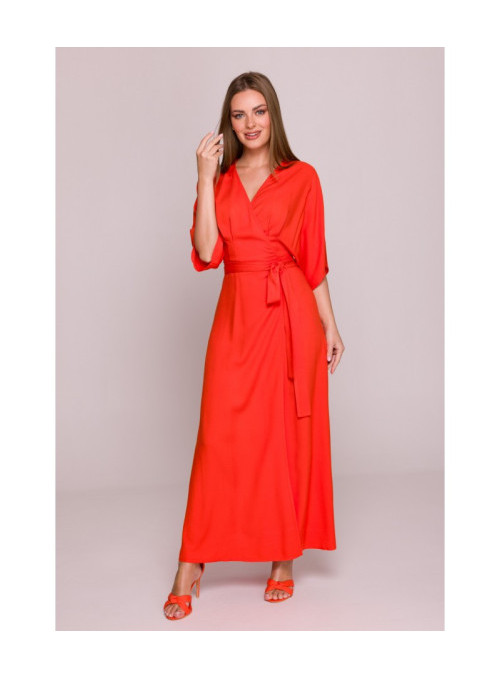 Tvido suknelė su nėriniais - marsala