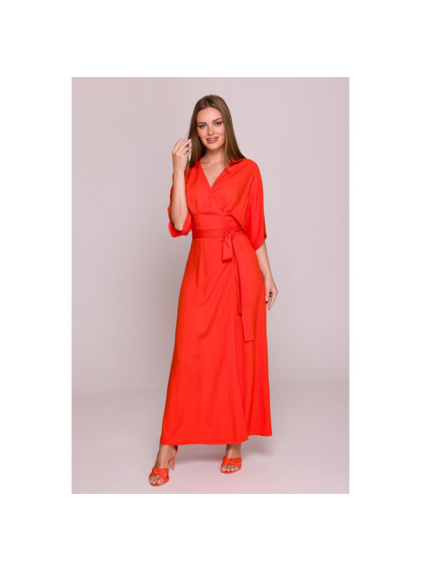 Tvido suknelė su nėriniais - marsala