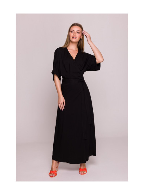 Maksi suknelė iš viskozės juoda