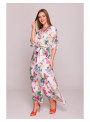 Raštuota maxi suknelė su voku - 2 modelis